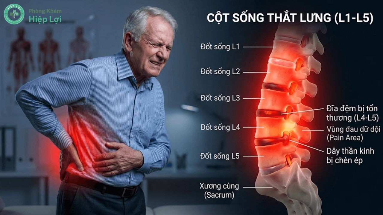 Đau Lưng Dưới (Đau Thắt Lưng): Nguyên Nhân, Cảnh Báo Nguy Hiểm & Phác Đồ Điều Trị