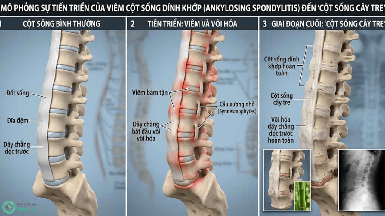 Viêm Cột Sống Dính Khớp: Dấu Hiệu Cứng Lưng, Còng Lưng & Cách Điều Trị