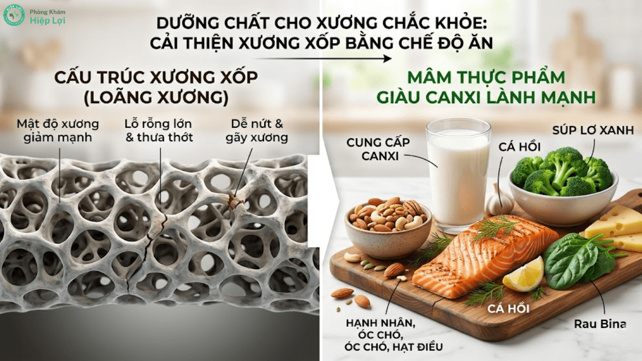 Bị Loãng Xương Nên Ăn Gì? Thực Đơn "Vàng" Phục Hồi Mật Độ Xương